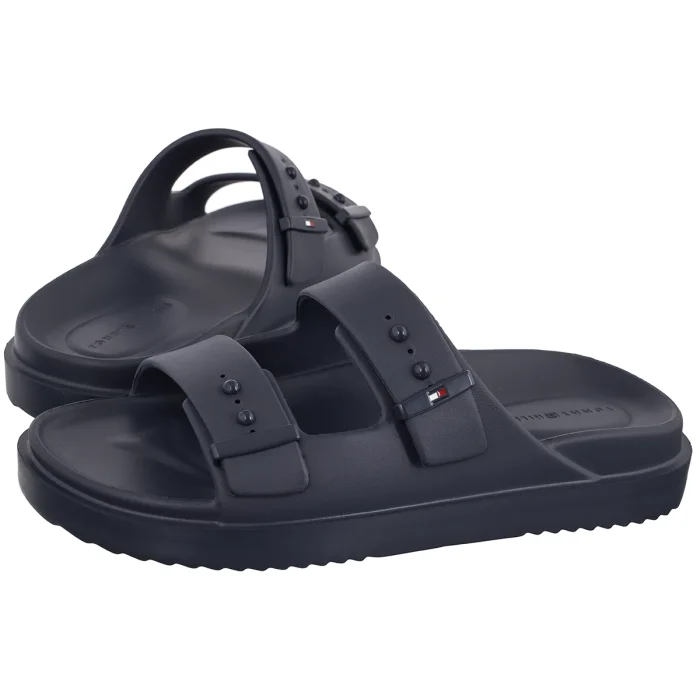 Klapki Basenowe Tommy Hilfiger Light Adjustable Pool Slider Desert Sky FM0FM05757 DW5 – zdjęcie 1
