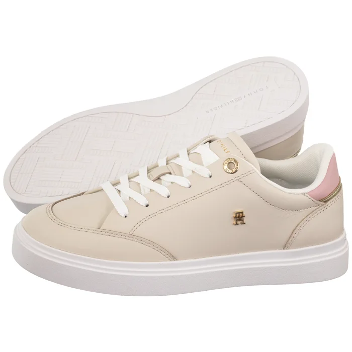 Sneakersy Tommy Hilfiger TH Chic Cupsole Soft Cream FW0FW09106 AEO – zdjęcie 1