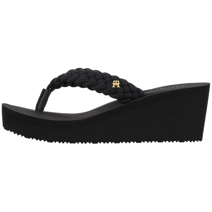 Japonki Tommy Hilfiger TH Wedge Braided Summer Sandal Black FW0FW09198 BDS – zdjęcie 2