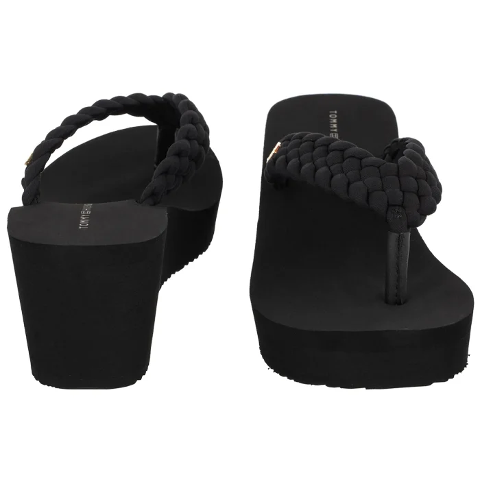 Japonki Tommy Hilfiger TH Wedge Braided Summer Sandal Black FW0FW09198 BDS – zdjęcie 4