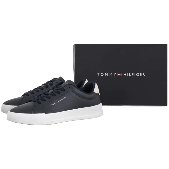 Sneakersy Tommy Hilfiger TH Court Lth Detail Ess Desert Sky FM0FM05367 DW5 – zdjęcie 6