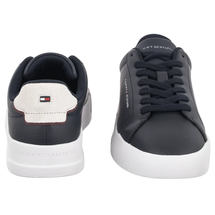 Sneakersy Tommy Hilfiger TH Court Lth Detail Ess Desert Sky FM0FM05367 DW5 – zdjęcie 4