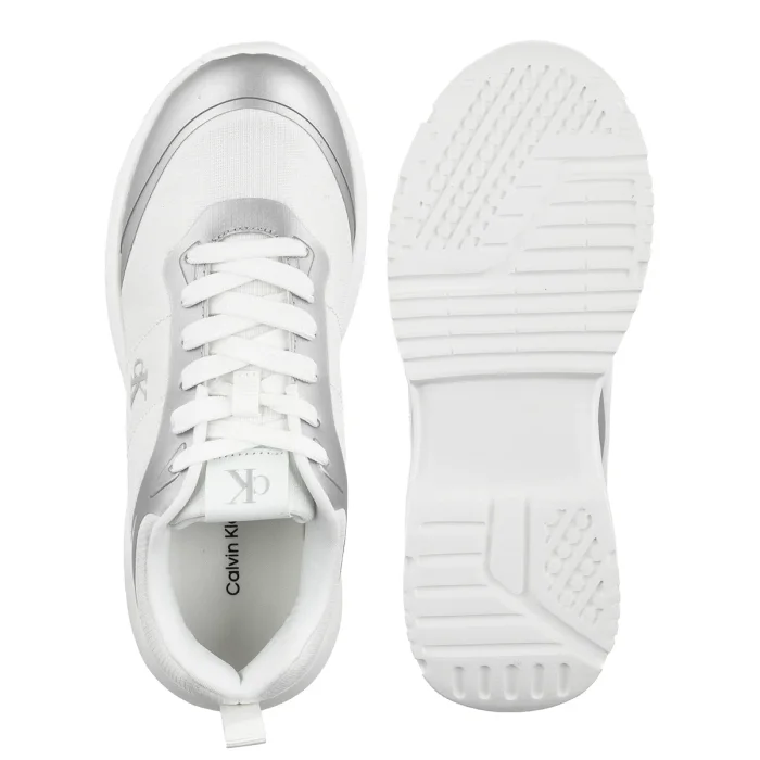 Sneakersy Calvin Klein Low Cut Lace-Up Sneaker Silver/White V3A9-83233-1844X059 – zdjęcie 5