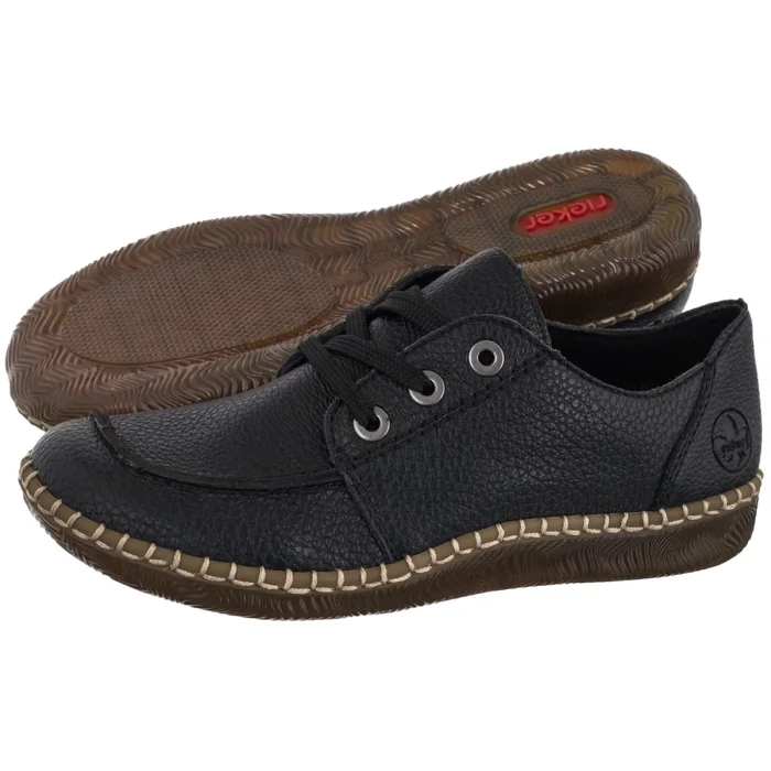 Półbuty Rieker Czarny N2402-00 Black – zdjęcie 1