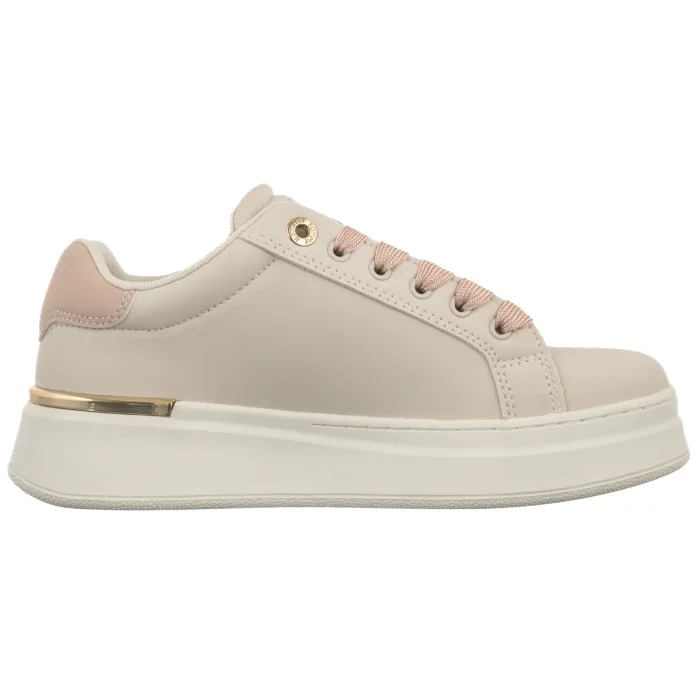 Sneakersy Tommy Hilfiger Low Cut Lace-Up Sneaker Milk/Nude T3A9-34253-1355B172   – zdjęcie 3
