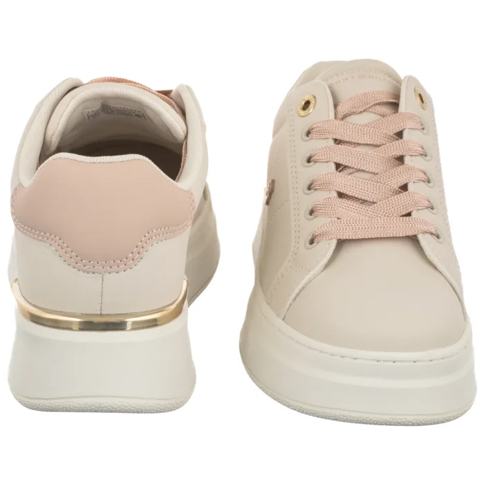 Sneakersy Tommy Hilfiger Low Cut Lace-Up Sneaker Milk/Nude T3A9-34253-1355B172   – zdjęcie 4