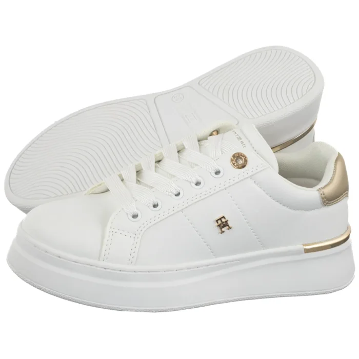 Sneakersy Tommy Hilfiger Low Cut Lace-Up Sneaker White/Platinium T3A9-34253-1355X048 – zdjęcie 1