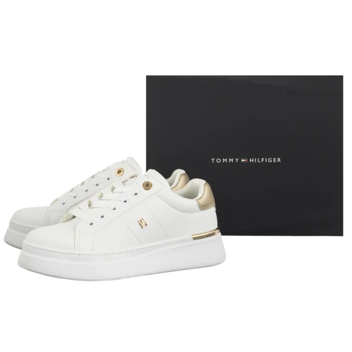 Sneakersy Tommy Hilfiger Low Cut Lace-Up Sneaker White/Platinium T3A9-34253-1355X048 – zdjęcie 6