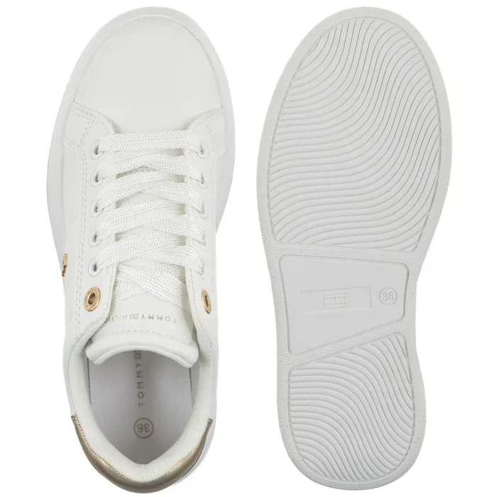 Sneakersy Tommy Hilfiger Low Cut Lace-Up Sneaker White/Platinium T3A9-34253-1355X048 – zdjęcie 5