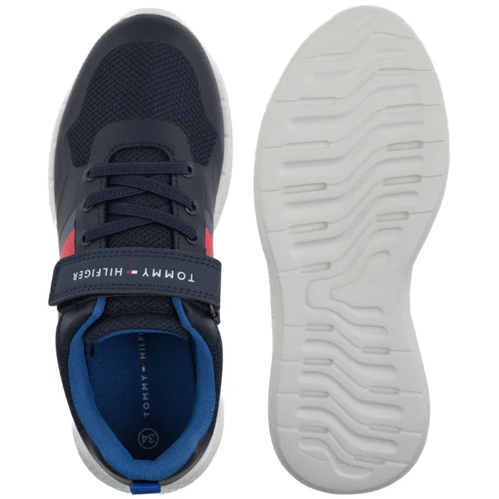 Buty Sportowe Tommy Hilfiger Flag Low Cut Lave-Up/Velcro Sneaker T1X9-34369-1843800 – zdjęcie 5