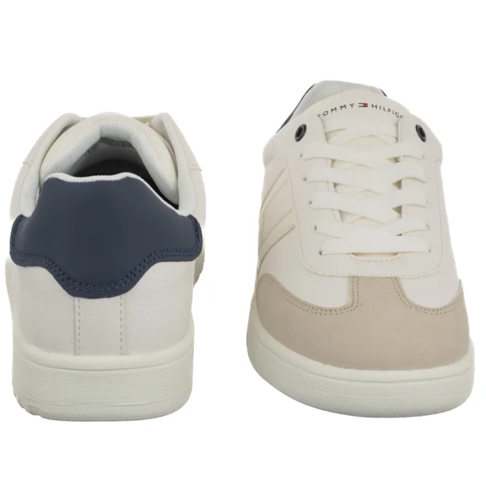 Sneakersy Tommy Hilfiger Low Cut Lace-Up Sneaker Beige/White/Blue T3X9-34355-1269Y007 – zdjęcie 4