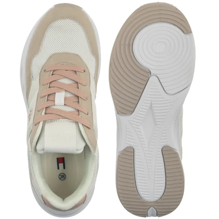 Sneakersy Tommy Hilfiger Low Cut Lace-UP Sneaker Off White/Nude T3A9-34368-1748A708 – zdjęcie 5