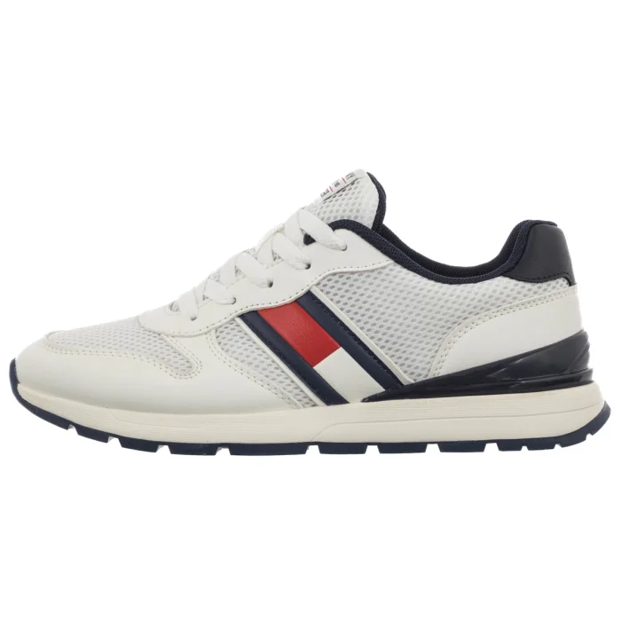 Sneakersy Tommy Hilfiger Flag Low Cut Lace-Up Sneaker White/Blue T3X9-34375-1697X336 – zdjęcie 2