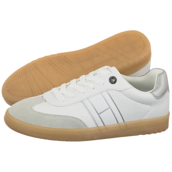 Sneakersy Tommy Hilfiger Low Cut Lace-Up Sneaker White/Silver T3A9-34242-1269X025 – zdjęcie 1