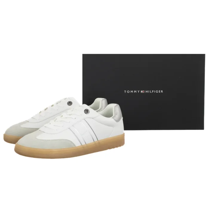 Sneakersy Tommy Hilfiger Low Cut Lace-Up Sneaker White/Silver T3A9-34242-1269X025 – zdjęcie 6