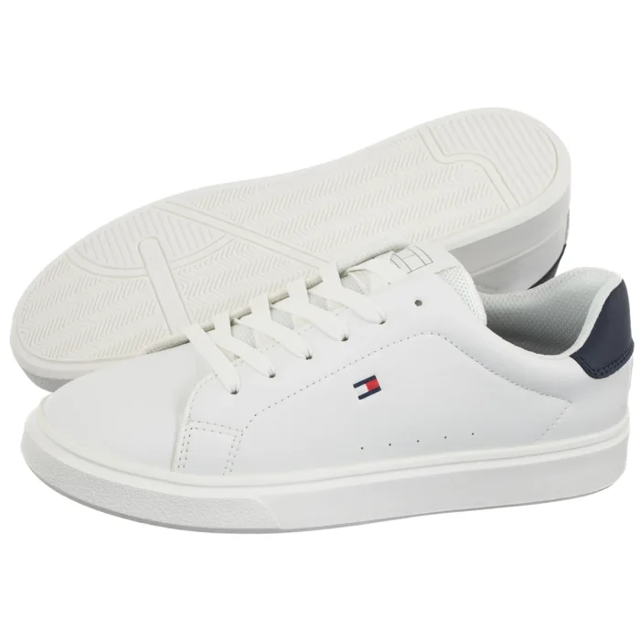 Sneakersy Tommy Hilfiger Low Cut Lace-Up Sneaker White/Blue T3X9-34350-1355X336 – zdjęcie 1