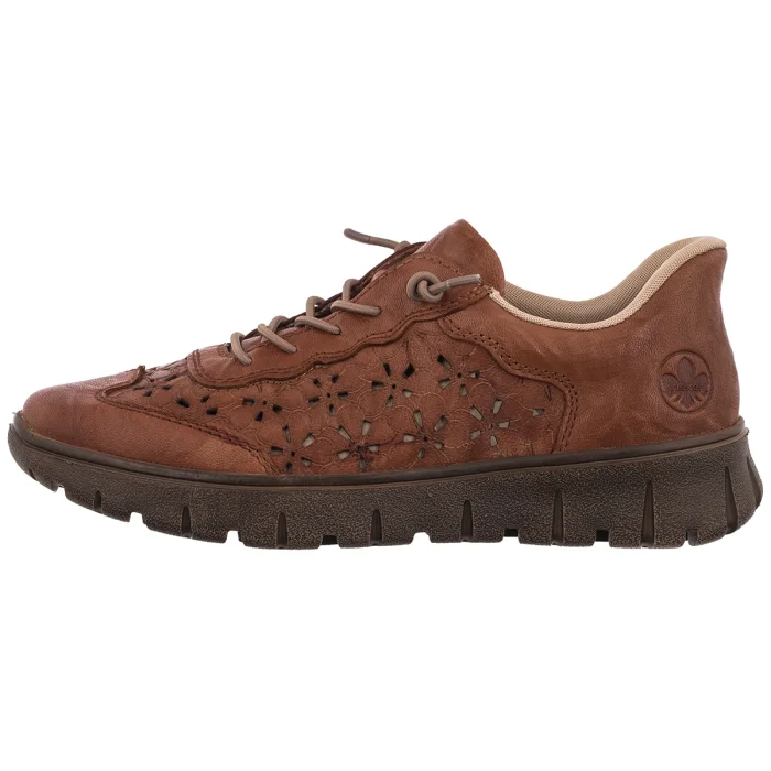 Półbuty Rieker Brązowy N1358-22 Brown – zdjęcie 2