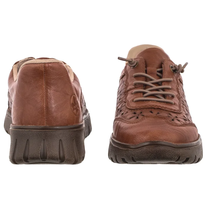 Półbuty Rieker Brązowy N1358-22 Brown – zdjęcie 4