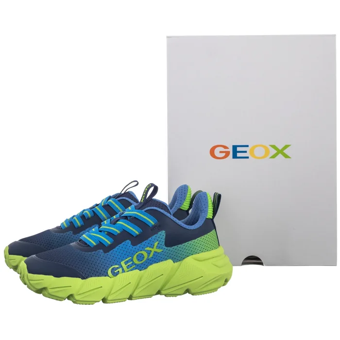 Sneakersy Geox J Flexyper Fast Lt Blue/Lime J46N1A O2A9J C4378 – zdjęcie 6
