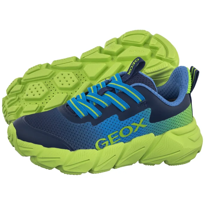 Sneakersy Geox J Flexyper Fast Lt Blue/Lime J46N1A O2A9J C4378 – zdjęcie 1