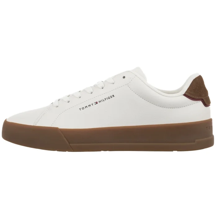 Sneakersy Tommy Hilfiger TH Court Lth Detail Ess Ecru/Regatta Red FM0FM05367 0LF – zdjęcie 2