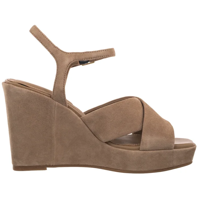 Sandały Tommy Hilfiger Suede Wrapped High Wedge Safari Canvas FW0FW09218 RBC – zdjęcie 3