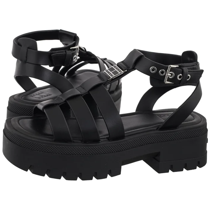 Sandały Tommy Hilfiger Tjw Fisherman Leather Max Sandal Black EN0EN029943 BDS – zdjęcie 1