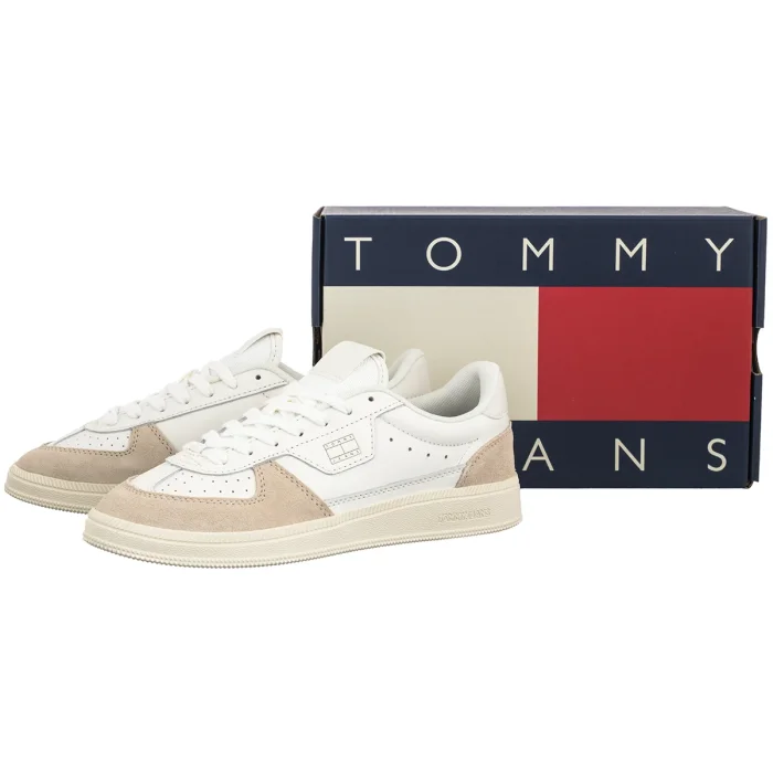 Sneakersy Tommy Hilfiger The Greenwivh Edge Leather Ecru/Newsprint EN0EN02988 01V – zdjęcie 6