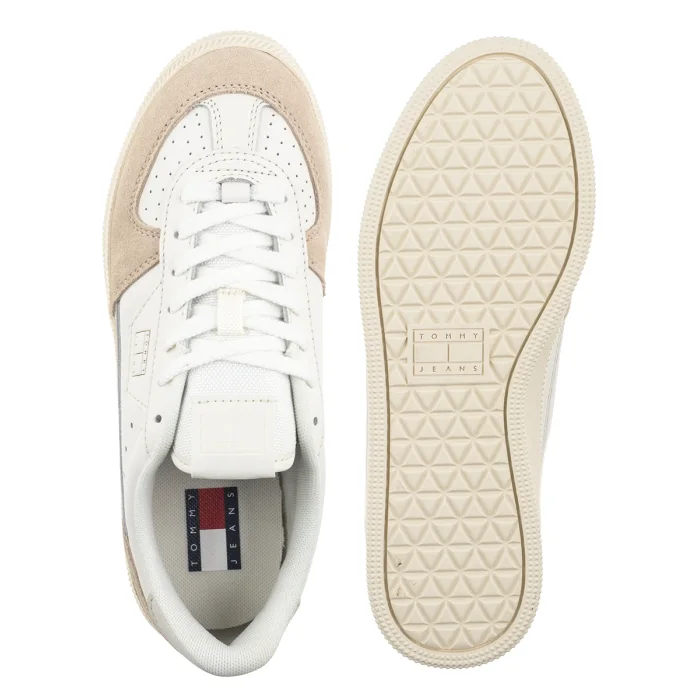 Sneakersy Tommy Hilfiger The Greenwivh Edge Leather Ecru/Newsprint EN0EN02988 01V – zdjęcie 5