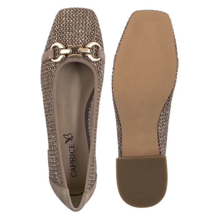 Baleriny Caprice Brązowe 9-22503-42 326 Mud Comb – zdjęcie 5