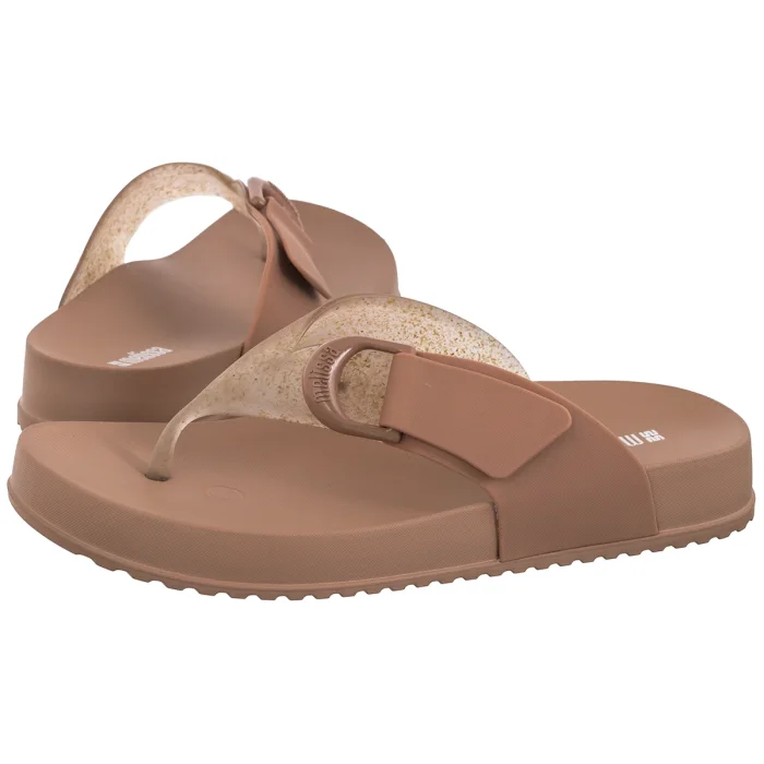 Japonki Melissa Cozy Thong Ad 37742/BN748 Brown/Glass Rice Husk – zdjęcie 1