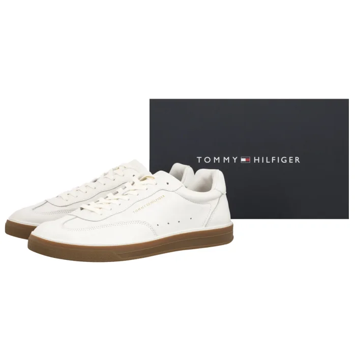 Półbuty Tommy Hilfiger Th Lo Lux Lth Ecru FM0FM05815 YBL – zdjęcie 6