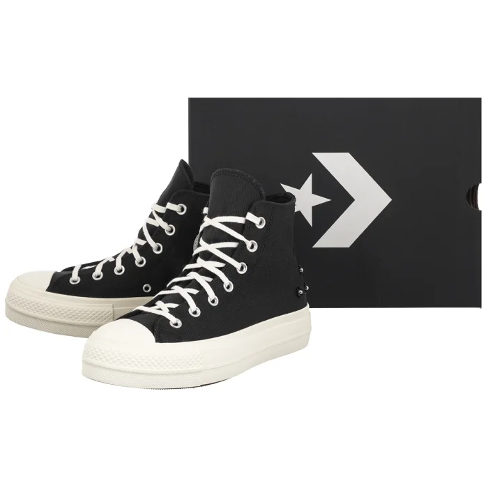 Trampki Converse CTAS LIFT HI Black/Black/Egret A17787C – zdjęcie 6
