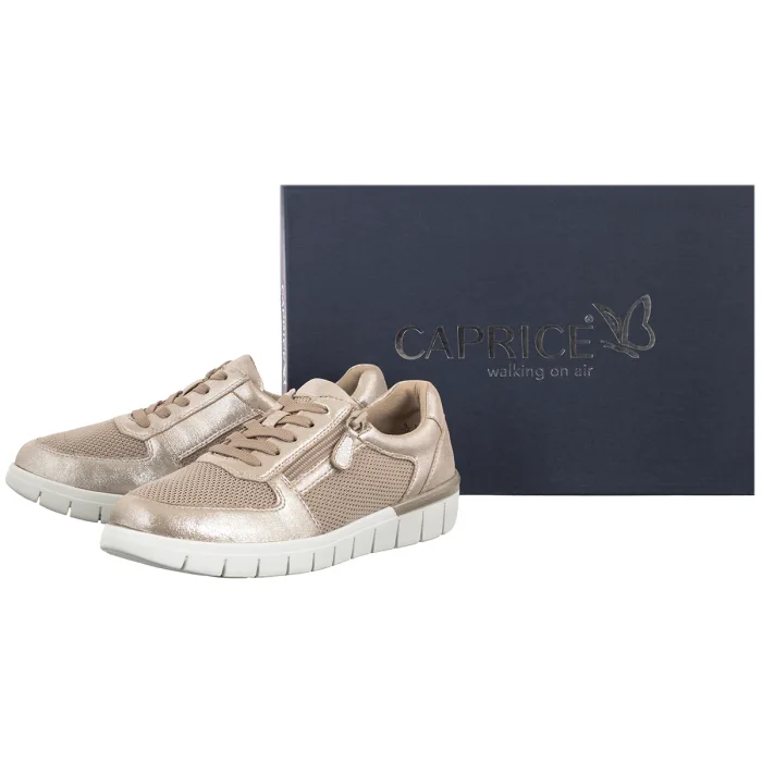 Sneakersy Caprice Białe 9-23700-42 345 Taupe Comb – zdjęcie 6