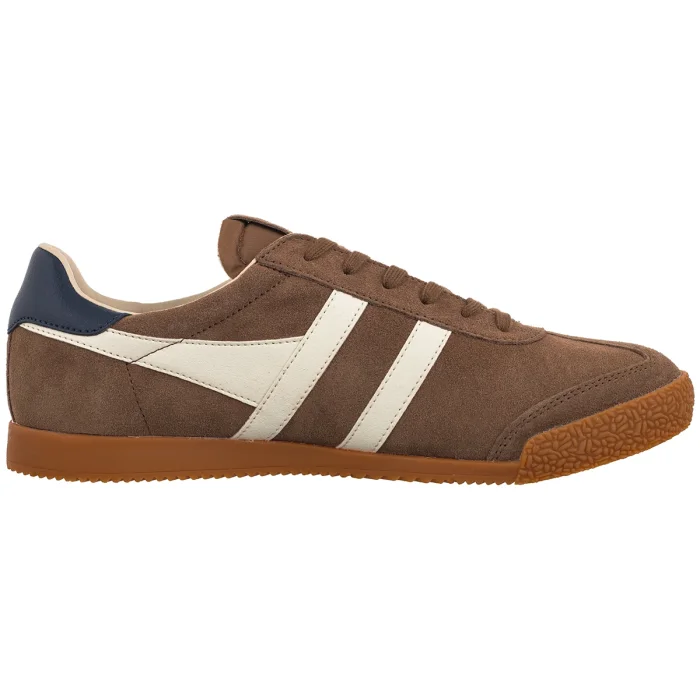 Buty Retro Gola Gola Men's Elan Trainer Tobacco/Off White/Navy CMB538 – zdjęcie 3