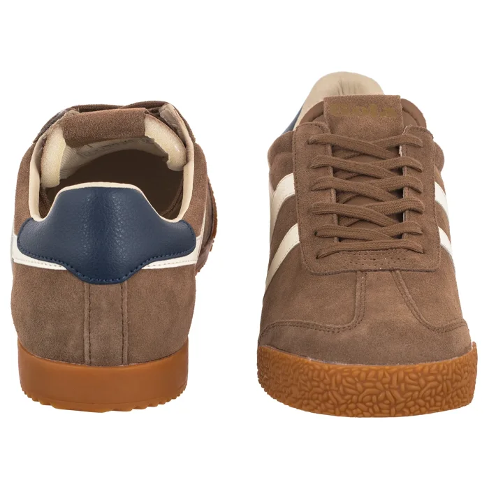 Buty Retro Gola Gola Men's Elan Trainer Tobacco/Off White/Navy CMB538 – zdjęcie 4