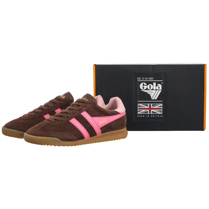 Sneakersy Gola Torpedo Dark Brown/Fluro Pink/Chalk Pink CLB761 – zdjęcie 6