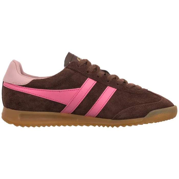 Sneakersy Gola Torpedo Dark Brown/Fluro Pink/Chalk Pink CLB761 – zdjęcie 3
