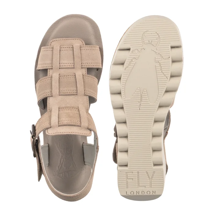 Sandały FLY London Yudd236fly Suede Taupe P145236007 – zdjęcie 5