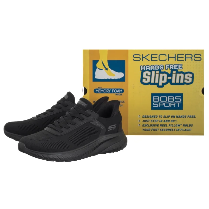 Buty Sportowe Skechers Bobs Squad Chaos Solid Step Slip-Ins Black 118312/BBK – zdjęcie 6