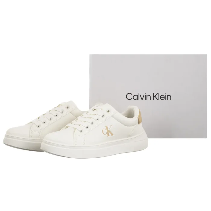 Sneakersy Calvin Klein Low Cutt Lace-Up Sneaker Off White/Beige V3X9-83300-1355A472 – zdjęcie 6