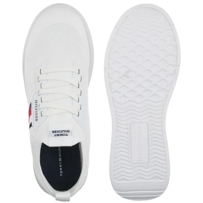 Sneakersy Tommy Hilfiger Lightweight Knitted Runner White FM0FM05756 YBS – zdjęcie 5