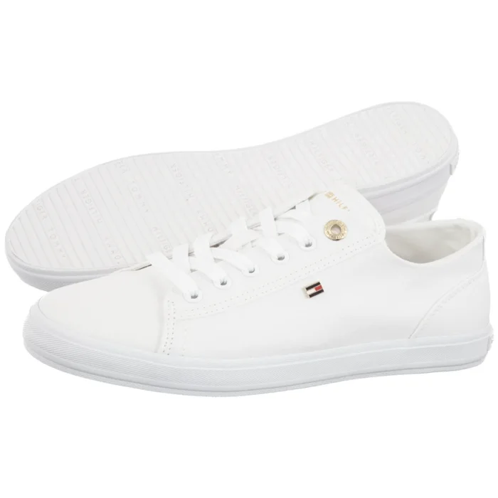 Tenisówki Tommy Hilfiger Th Foxing Sneaker Canvas White FW0FW09170 YBS – zdjęcie 1