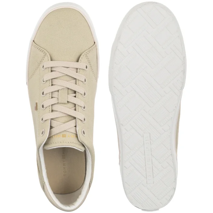 Tenisówki Tommy Hilfiger Th low Profile Vulc Canvas Classic Beige FW0FW09102 ACI – zdjęcie 5