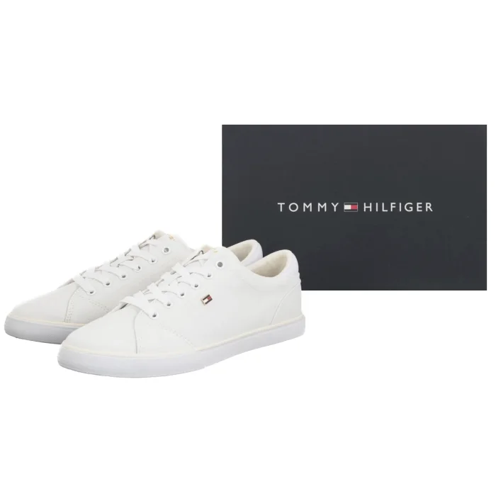 Tenisówki Tommy Hilfiger Th low Profile Vulc Canvas White FW0FW09102 YBS – zdjęcie 6