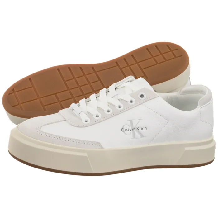 Sneakersy Calvin Klein Basket Cups Lup Wt Lth Su Bright White/Marshmallow/Gum HW0HW02984 05Z – zdjęcie 1