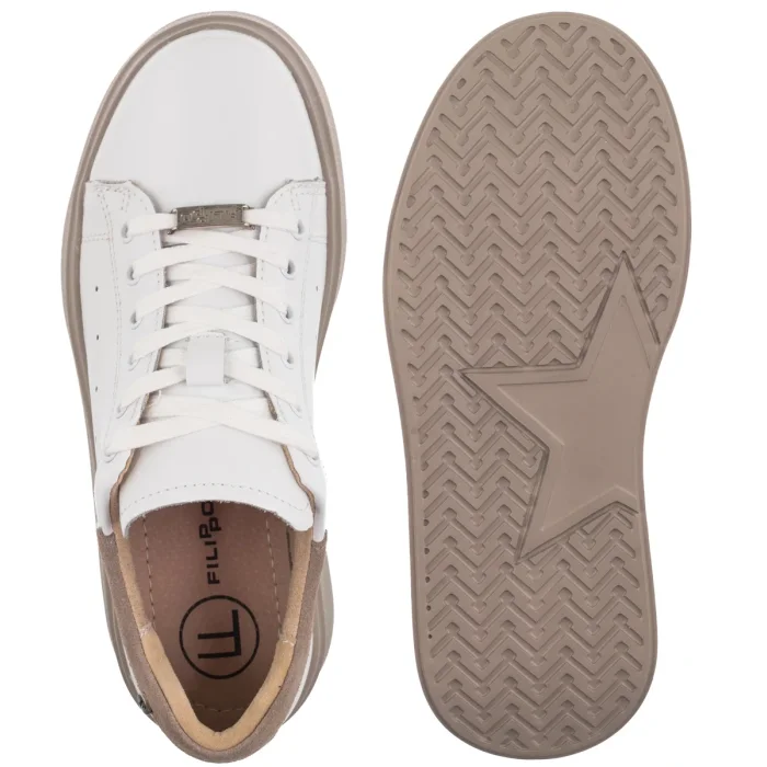 Sneakersy Filippo Białe/Beżowe DP7537/26 WH BE – zdjęcie 5