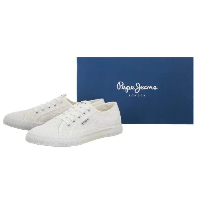 Tenisówki Pepe Jeans Brady Cute W Off White PLS300018 803 – zdjęcie 6