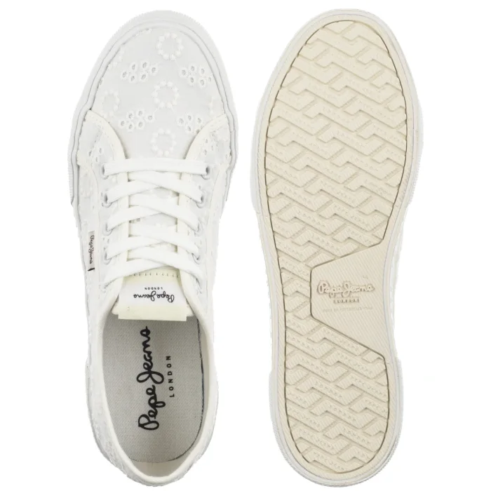 Tenisówki Pepe Jeans Brady Cute W Off White PLS300018 803 – zdjęcie 5