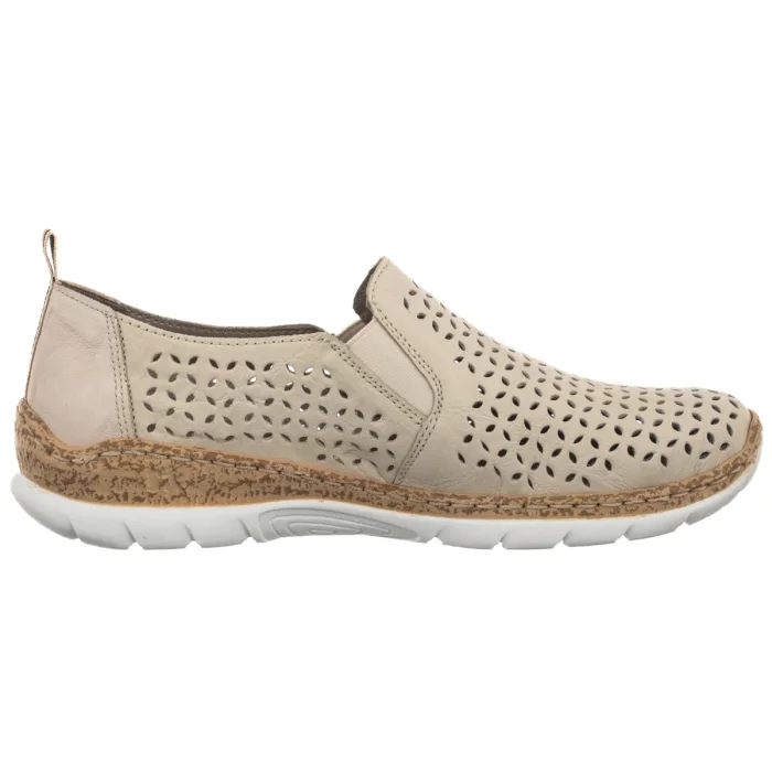 Półbuty Rieker Beżowe N4251-60 Beige – zdjęcie 3
